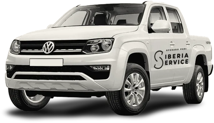 Camioneta 4x4 con rotulado de Siberia Service