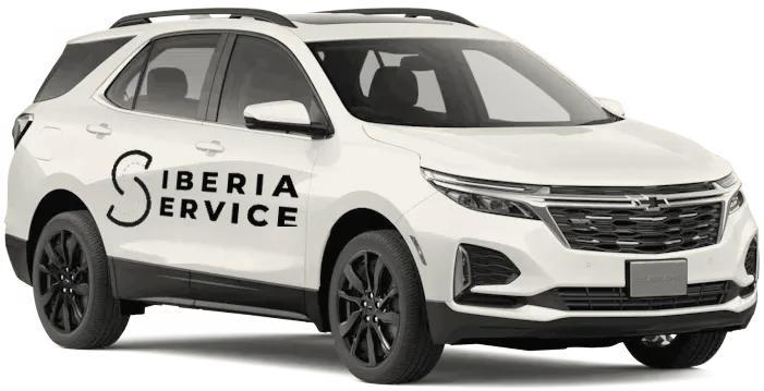 Camioneta SUV con rotulado de Siberia Service