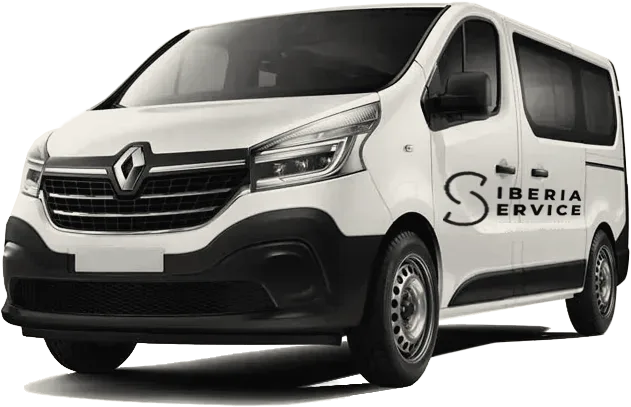 Van escolar con rotulado de Siberia Service